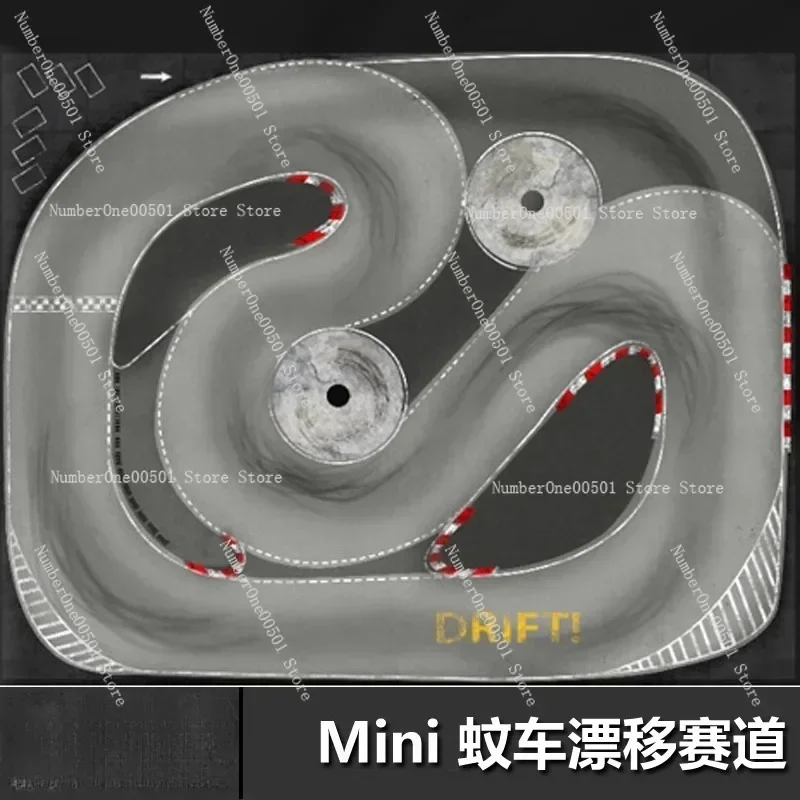 Mosquito Car Track 1/28 MINI-Z RW00 DRZ GLD BMX Mosquito Car Simulation, Professional Drift Track