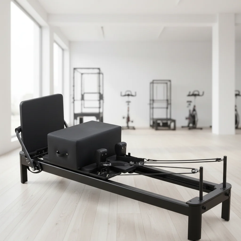 Black Aluminum Alloy Pilates Reformer Bed for Yoga&Pilates Reformers Exercises