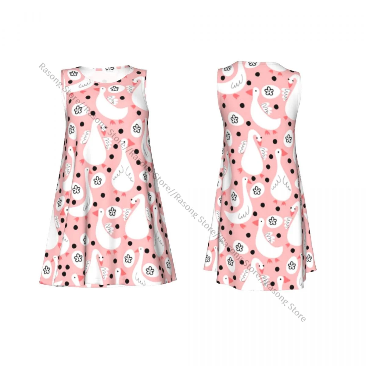 ชุดสตรีฤดูร้อนชุดลําลองเสื้อยืดชายหาดปกคลุมรูปแบบไข่ห่านชุดถัง