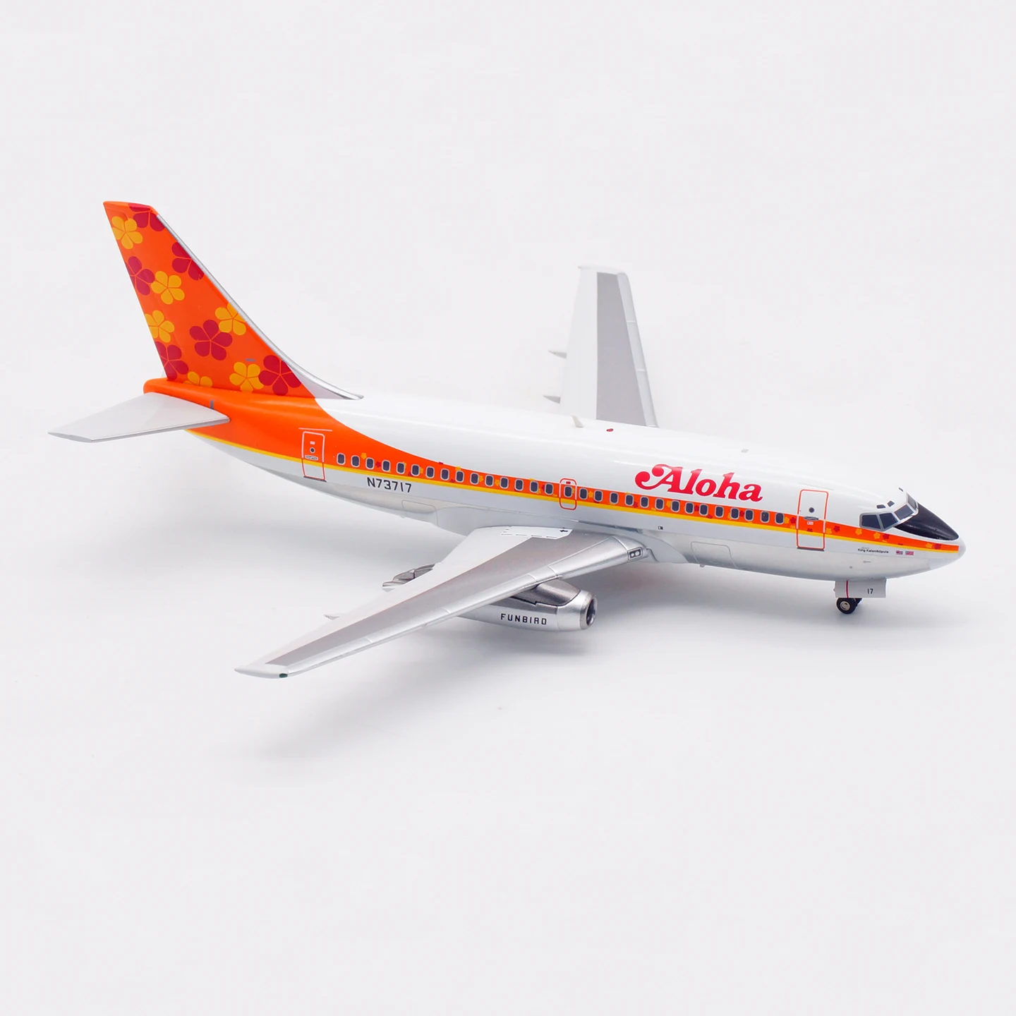 

IF731AQO825P Коллекционный самолет из сплава в подарок, INFLIGHT 1:200 Aloha Airlines Boeing B737-100, литая под давлением модель самолета N73717