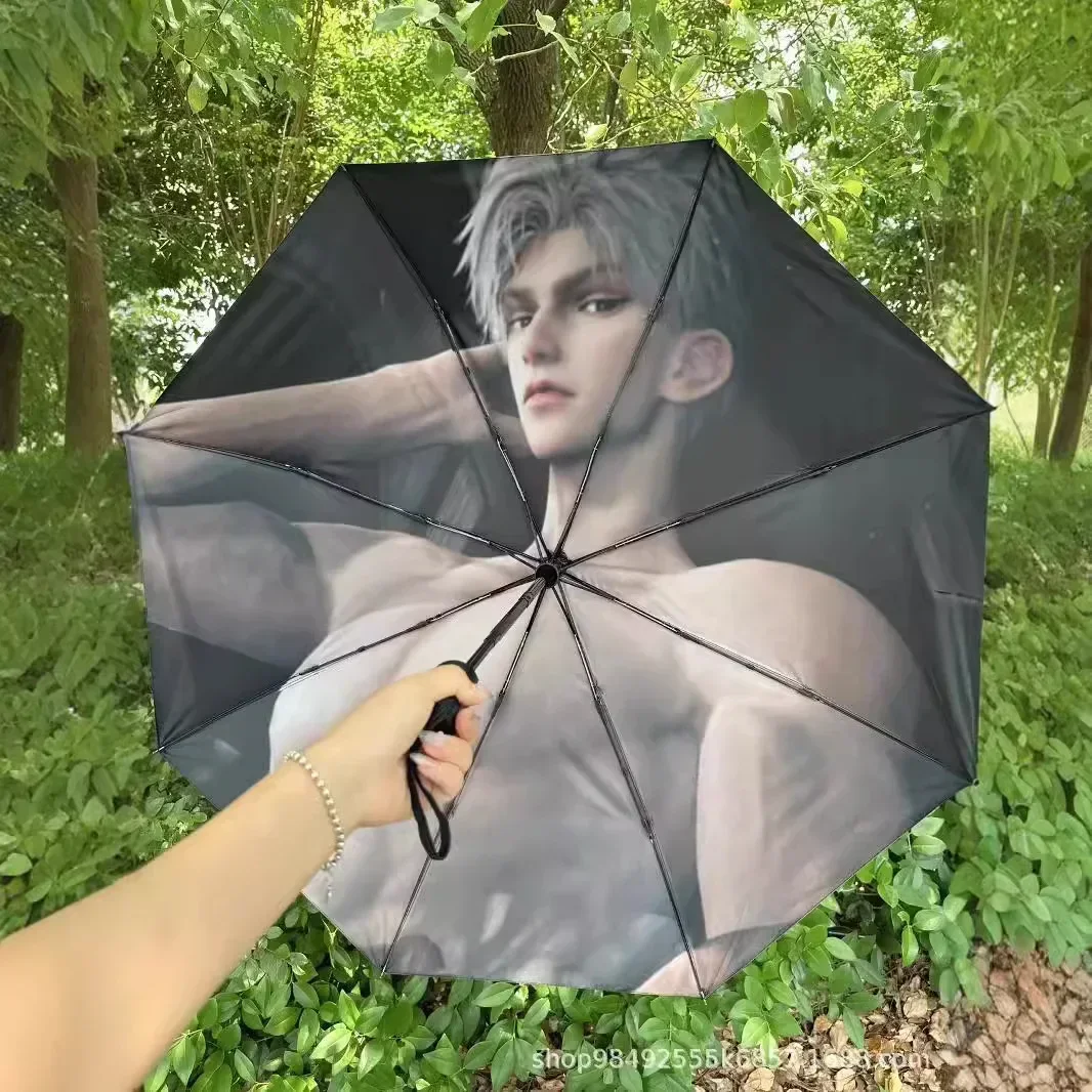 Love and Deepspace Sylus Xavier Zayne Rafayel Xavier Outdoor Sun Parasol Collapsible Rainshade Sunny Rain Dual-Use Umbrella