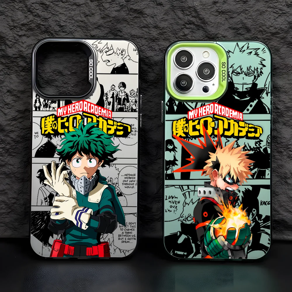 My Hero Academys Phone Case for Samsung Galaxy S26 S25 Edge S24 S23 S22 S21 FE S20 Ultra Plus 5G Colorful Silver Hard Cover