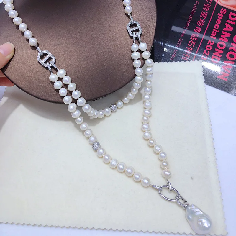 Natural Freshwater Real Pearl Necklace, Multiple Styles, Fashionable, Light Luxury, Versatile, Niche Women's Wholesale Stock