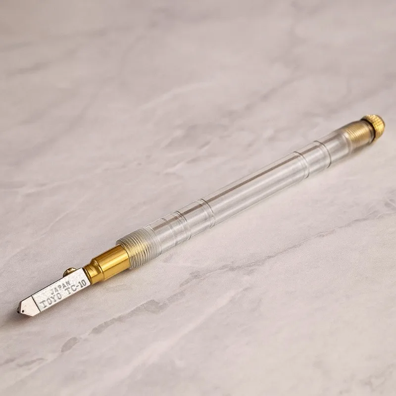 1 Pc TC-10 for Glass Bottles Glass Cutting Hand Tool with Narrow Tip and Metal Handle Diamond Cutter Replacement Cutter Head