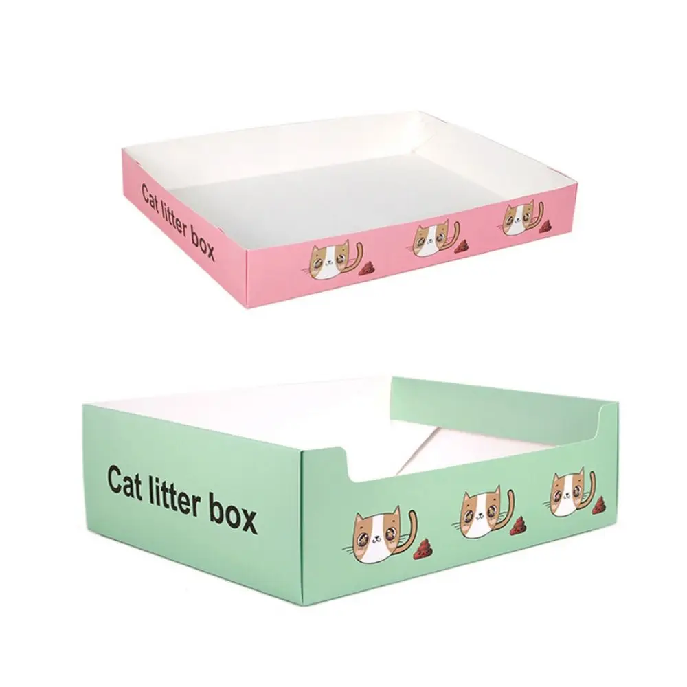 Waterproof Disposable Cat Litter Box Large Space Anti-splash Cat Sand Box Paper Cat Toilet Foldable Cat Litter Basin Travel