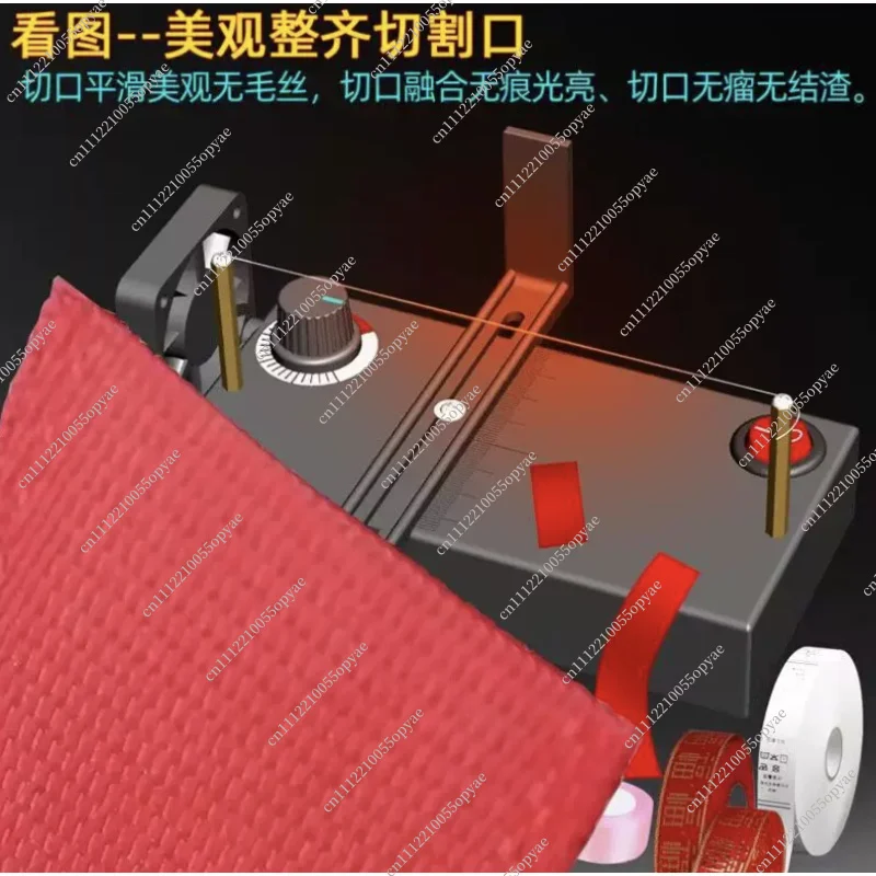 Mini Manual Hot Cutting Machine for Ribbon Webbing Satin Ribbon Cutter Electric Heat Wire Cutter for Fabric Label