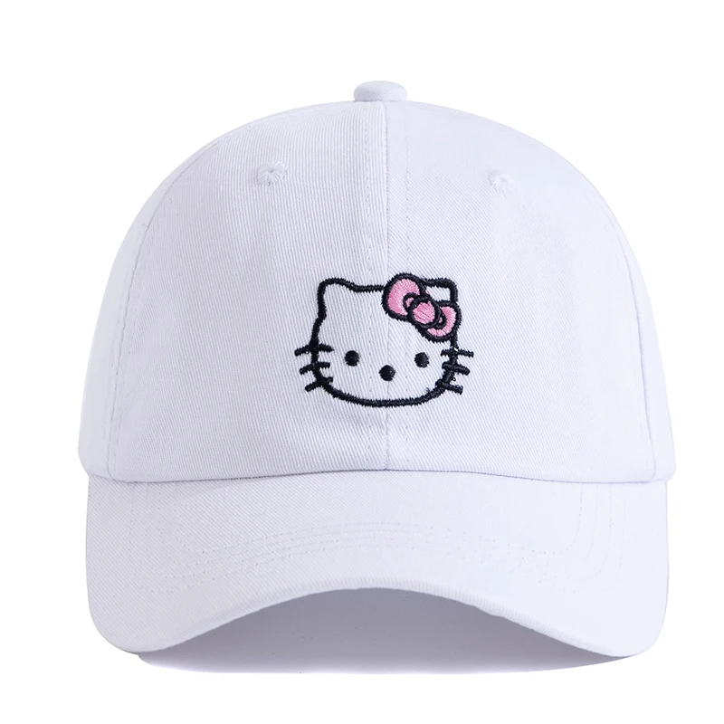 New Women Hello Kitty Cap Cotton Cute Baseball Cap Female Streetwear Dad Hats