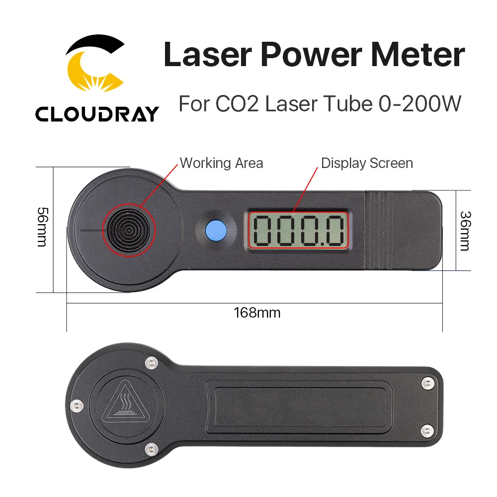 Imagem -02 - Cloudray-alta Precisão Handheld Power Meter Co2 Tubo Laser Dinamômetro Gravação e Máquina de Corte Hlp200b 0-200w