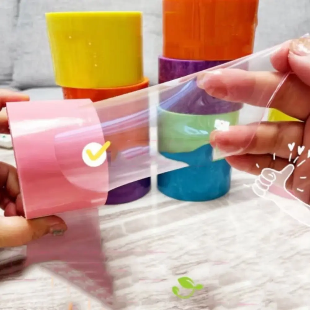 6Pcs Glow in Dark Luminous Sticky Ball Rolling Tapes Colorful Random Color Sticky Ball Glue Toy Adhesive Handmade