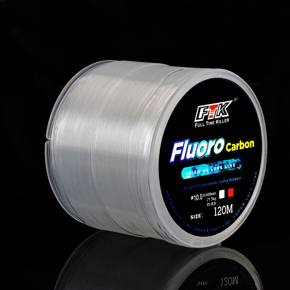 1 Roll 120M Fluorocarbon Coated Fishing  Line 5LB-34LB Main Line Sub Line Fishing Lure Sinking Line