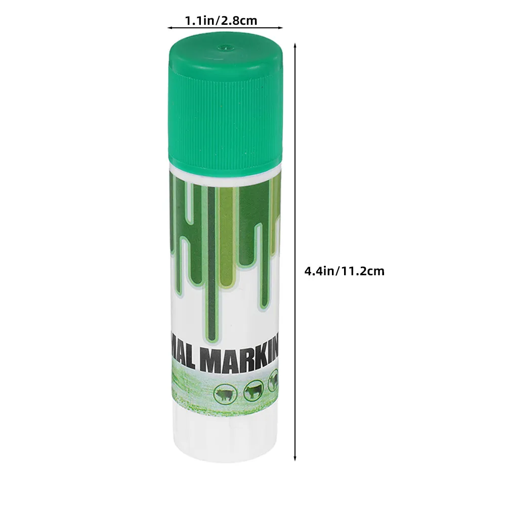 5Pcs Livestock Marking Crayons Green Durable Water Resistant Animal Marker Pens High Visibility Outdoor Use Farm Animals