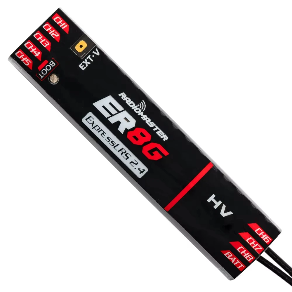 Radiomaster ER4  4CH/ER6 ER6G ER6GV 2.4G 6CH/ER8 ER8G  ER8GV 8CH PWM Receiver CRSF ExpressLRS 2.4Ghz 100mw for Aircraft Boat Car