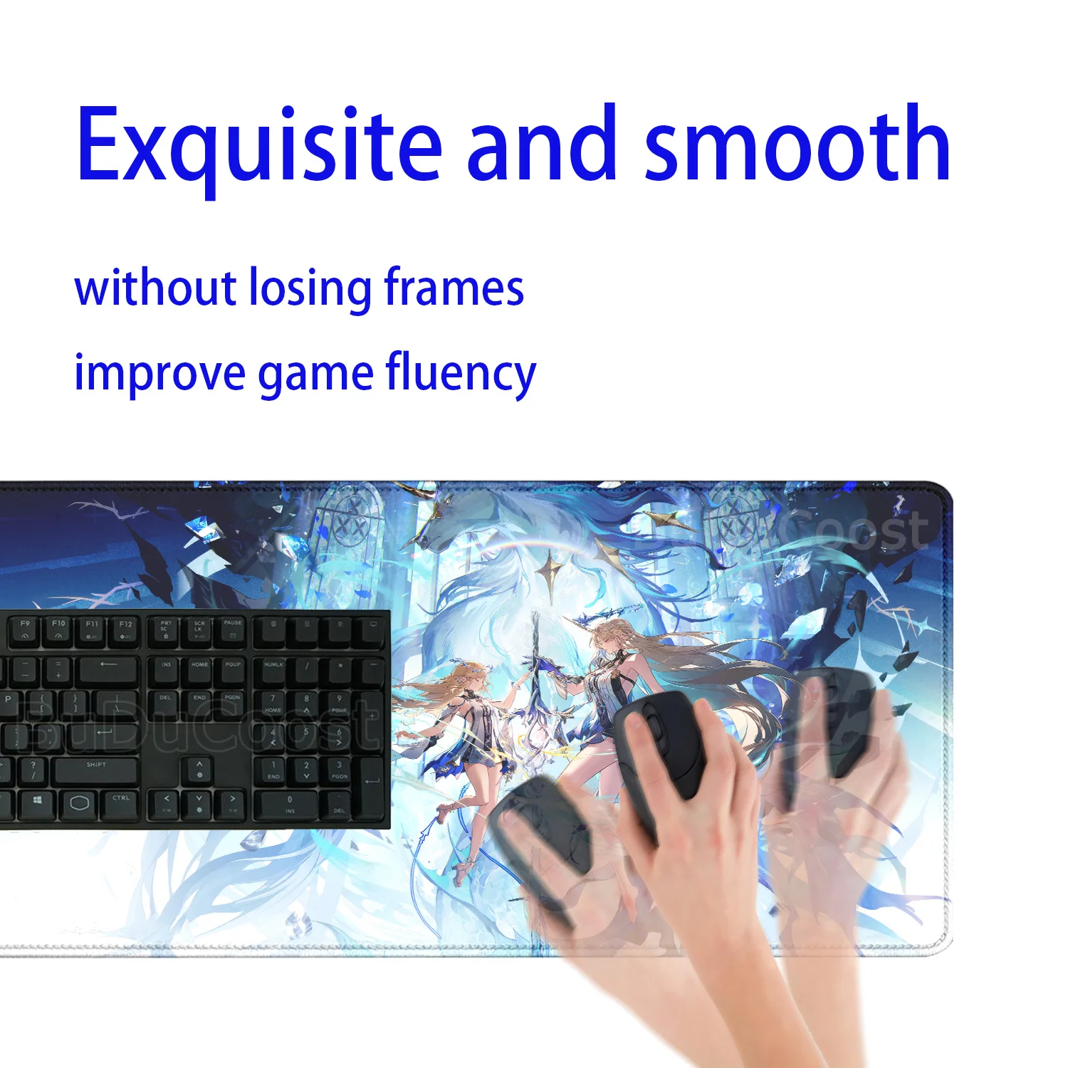 Wuthering Waves Cartethyia 마우스 패드 대형 게임용 마우스 패드 LockEdge 사무용품 컴퓨터 키보드 테이블 teclado 데스크 매트