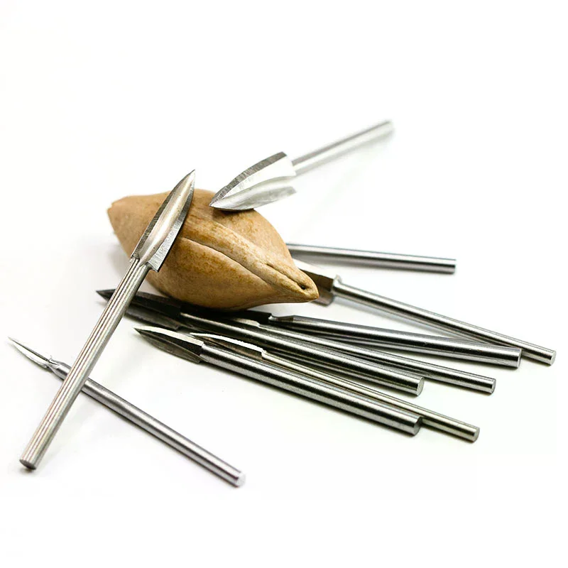 Wood Carving Drill Bit Hss Engraving Set Solid Carbide Steel Root Home Decoration Practical Tool