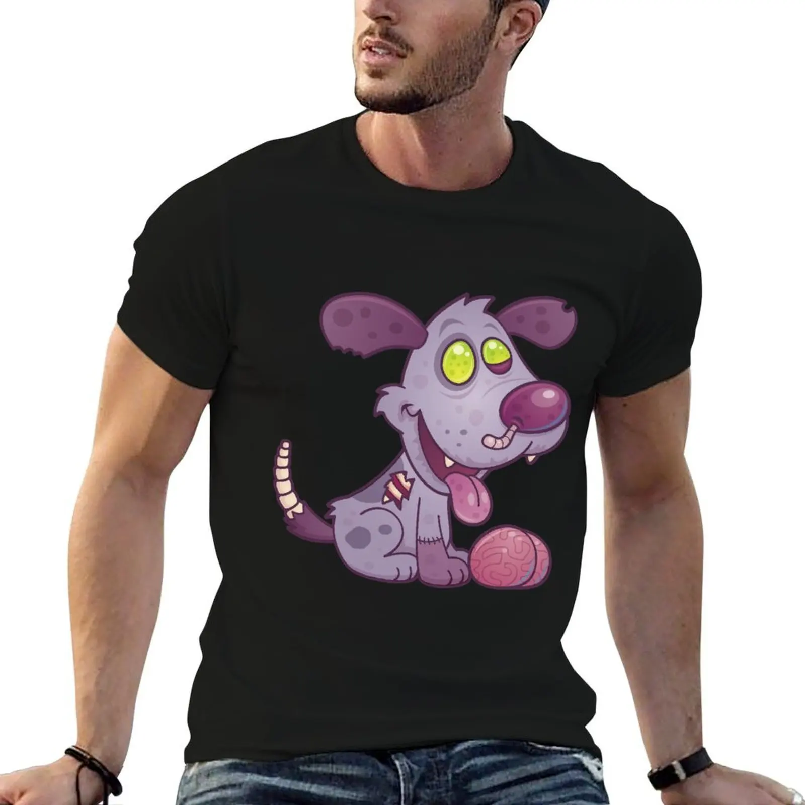 Zombie Puppy T-Shirt t shirt man casual man t shirt heavy cotton anime tshirt T-shirt