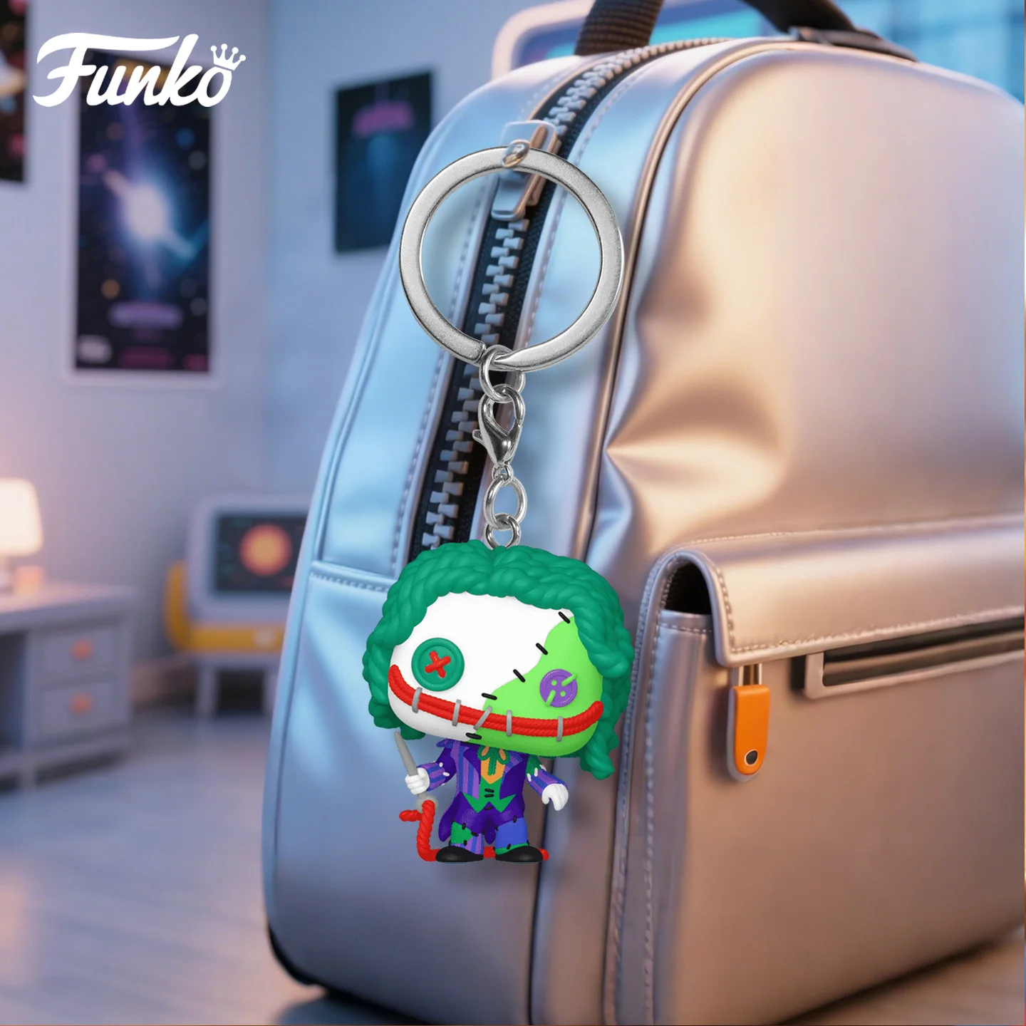 DC Comics Funko Pop Comics & Superheroes Keychain Patchwork Batman / The Joler Pendant Toys for Boys Gift Collectible Ornaments - Image 5