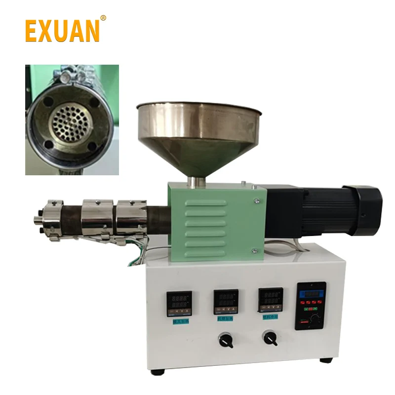 Extrusion Extruder For Laboratory Use Plastic PE PVC Extrusion Equipment Single Screw Apparatus SJ25 Tabletop Small