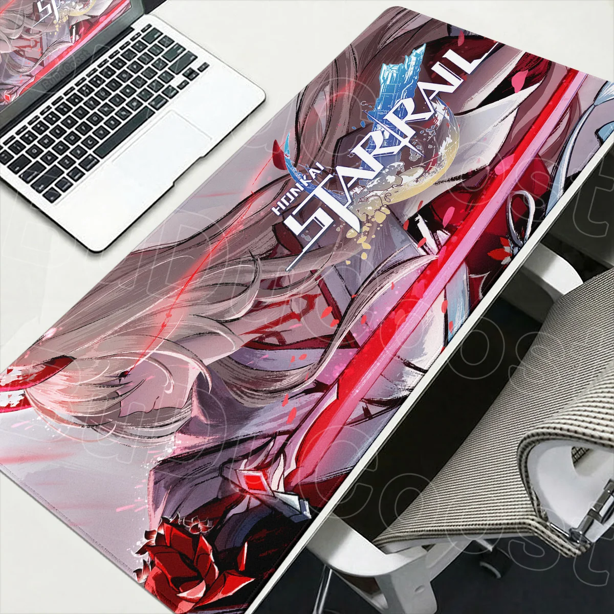 

Cute Anime Non-slip Computer Keyboard Mouse Mat HD Printing Gaming Honkai Star Rail Office Table Pad Large Laptop Gamer Mausepad