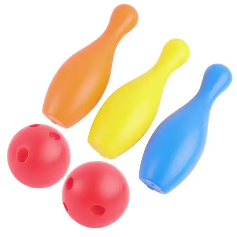 2pcs 어린이 플라스틱 볼링 장난감 엔터테인먼트 볼링 재미 있은 볼링 장난감 세트 (높이 22cm, 공, 병,