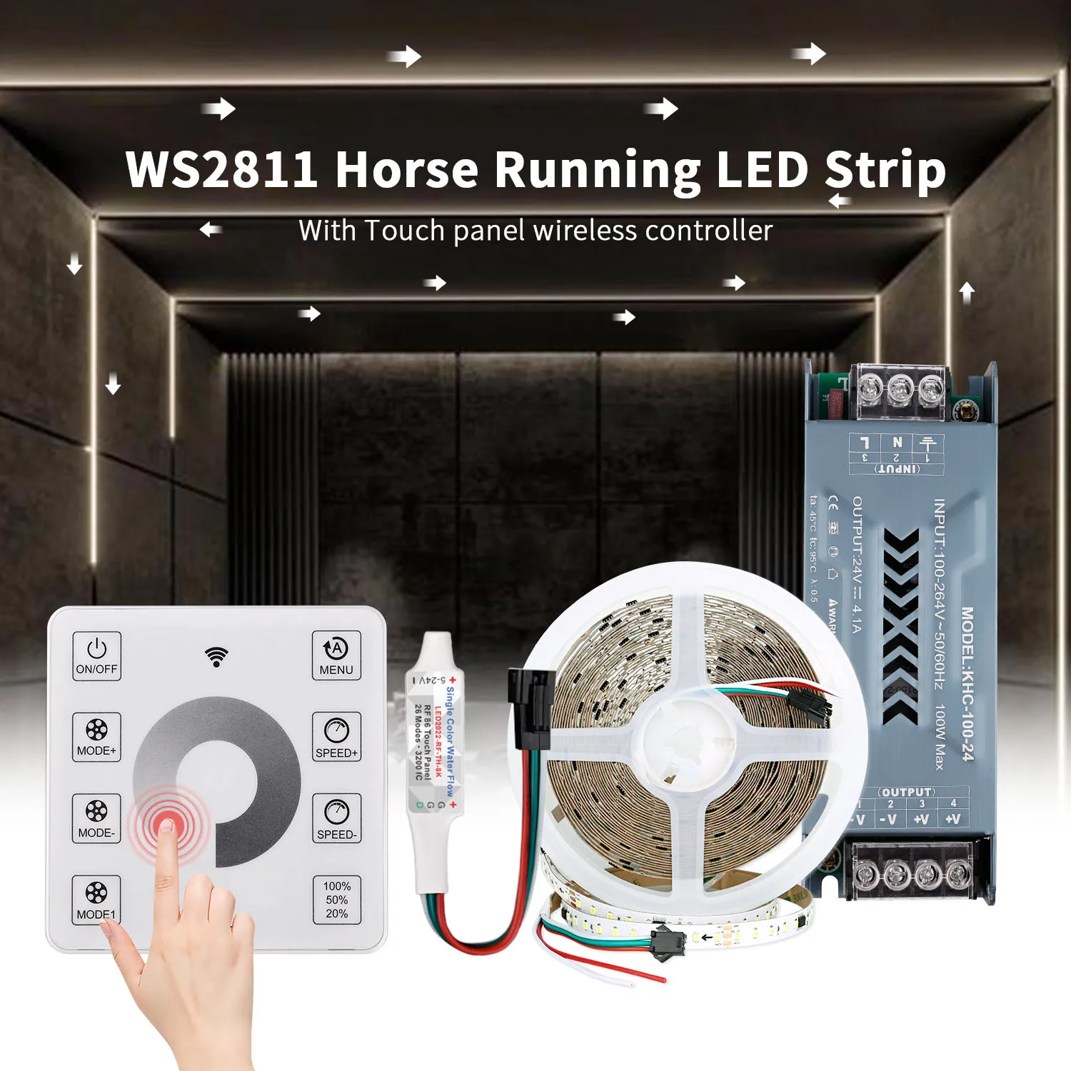 10m Running Water Flowing LED Strip Light WS2811 SMD2835 120LEDs/m Horse Race Pixel Addressable Flexible Linear LED Light Tape