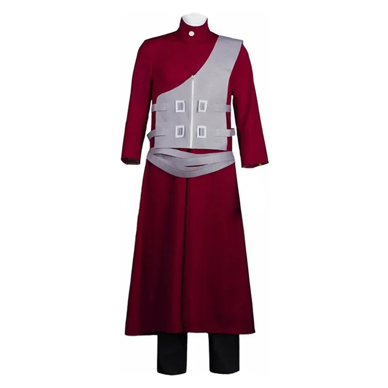 Anime Sabaku No Gaara Cosplay Costume Hokage Ninja Kazekage Clothing for Adult Coat Pants Halloween Party Outfits