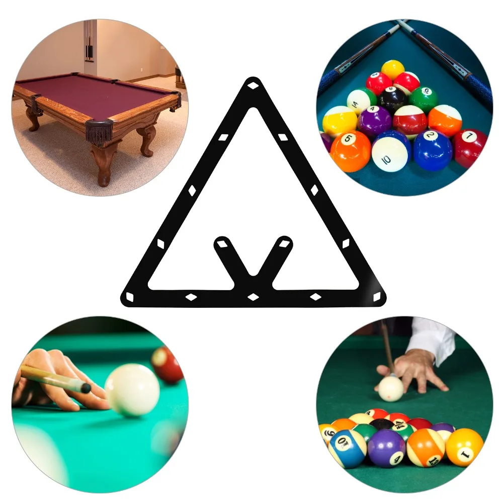 6pcs Triangle Billiard Ball Rack Film Combo Pack Ball Rack Holder Sheet Triangle Rack for for 15 balls,for 9 balls Pool Games