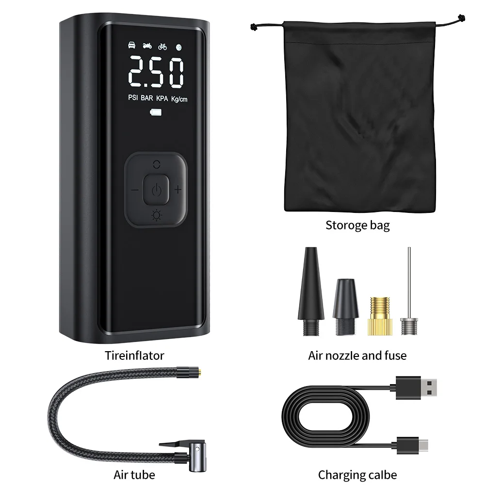 YIJU Wireless Air Pump 150psi Portable Electric Tire Inflator For Car Bicycle Motorcycle Mini Air Compressor Tire Air Injector — 1