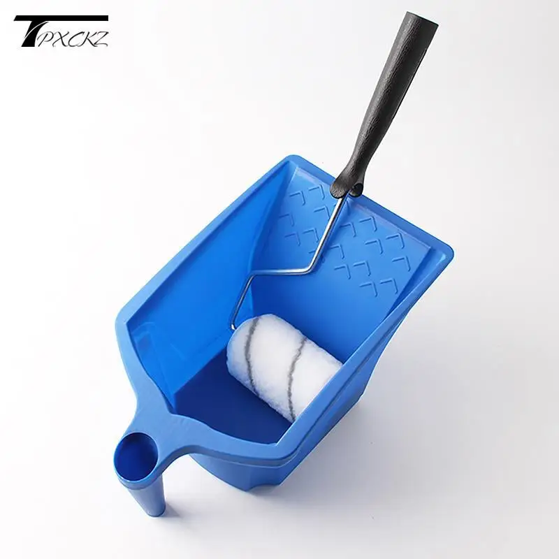 1Pcs Roller Brush Holding Paint Cup New Material Convenient Construction Blue Plastic Paint Tray Paint Tool Set