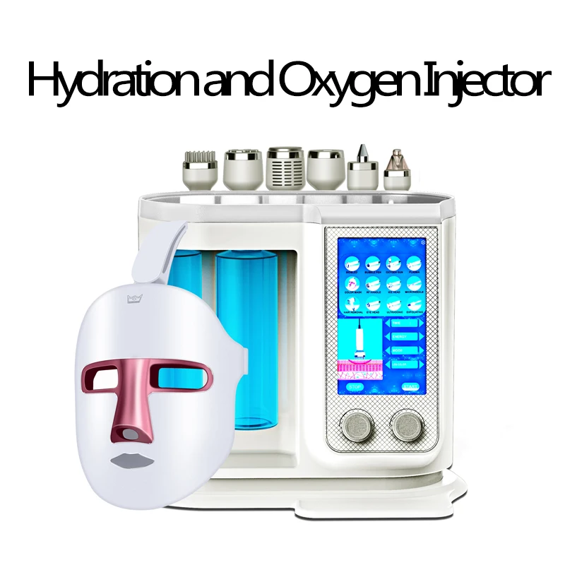 水素酸素7in1小型バブルプラズマブラックヘッド吸引スキンクレンジング水分補給酸素注入装置