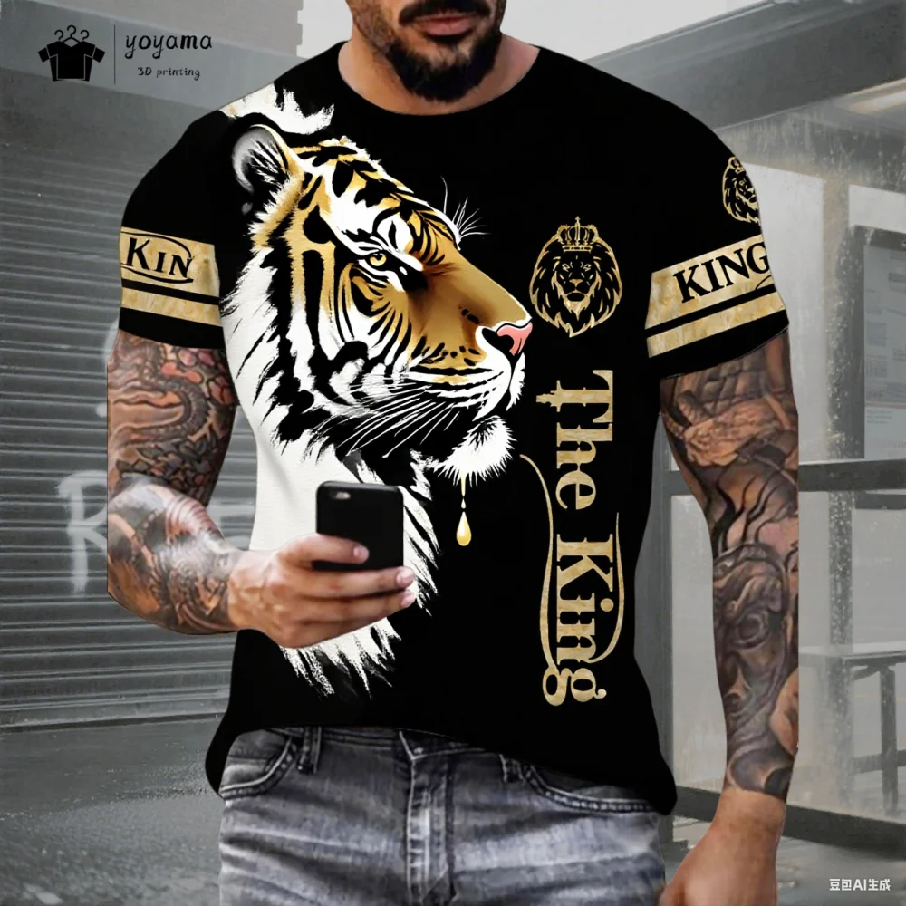 

Летняя мужская футболка Cool Eagle 3D Flame Eagle Print Street Hip Hop Мужская модная тенденция с короткими рукавами Мужской топ Повседневная мужская одежда