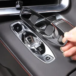 ABS Carbon Fiber/Matte black Cover For Chevrolet Corvette C8 2020-2024 Car Console Gear Shift Button Sticker Accessories