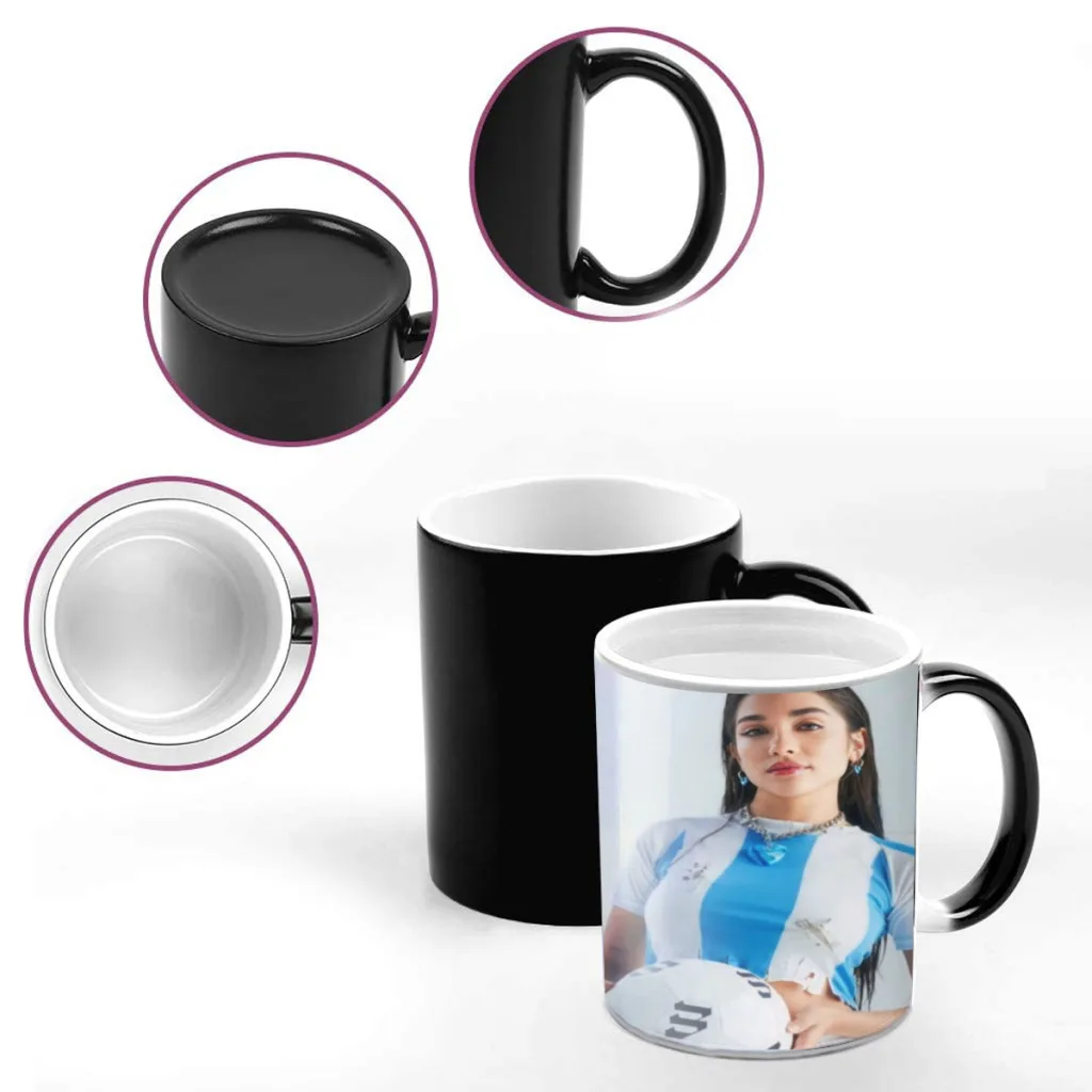 Maria Becerra La Nena de Argentina Movie Coffee Mugs Creativ Color Changing Milk Tea Cup Ceramic Magic Heat Sensitive Mug Gifts