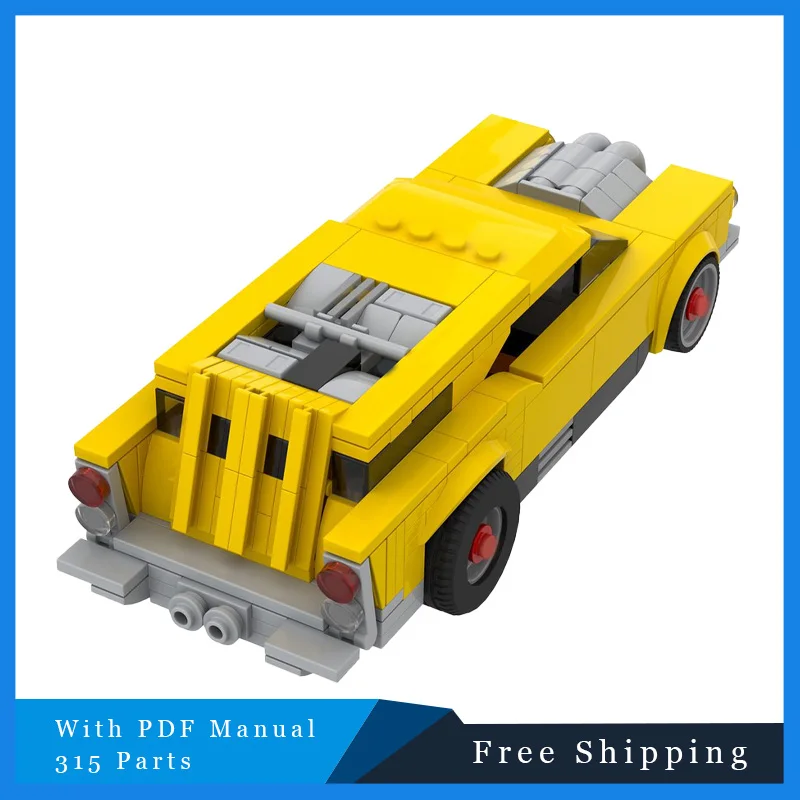 315 個 MOC テクニカルビルディングブロック黄色旅行車レンガモデル創造的な教育 DIY 組み立ておもちゃ子供のためのクリスマスギフト