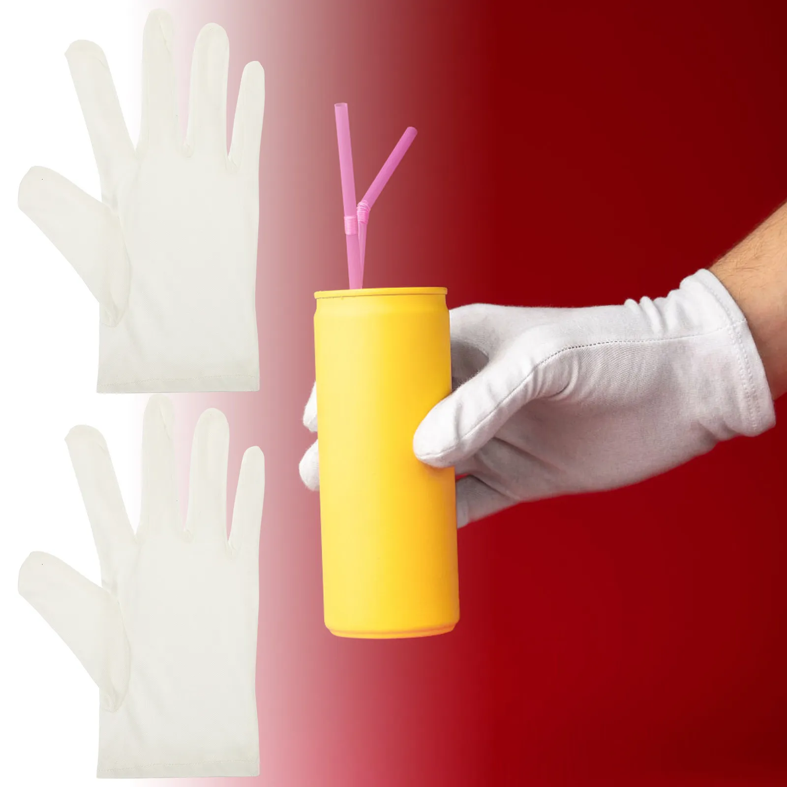 6 pares de guantes de tela sin polvo, de excelente mano de obra, elásticos y cómodos para uso en joyerías, etiqueta de seguridad industrial