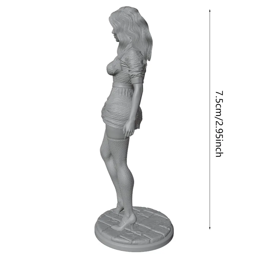 Estatua miniatura resina chica sexy sin pintar para rol y coleccionable - imagen 5