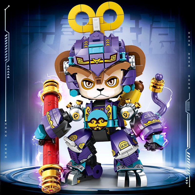 2025 New Wave Panda Mecha Modello animale Building Blocks Giocattolo Display Ragazzo Ragazza Regalo Giocattolo di assemblaggio per bambini