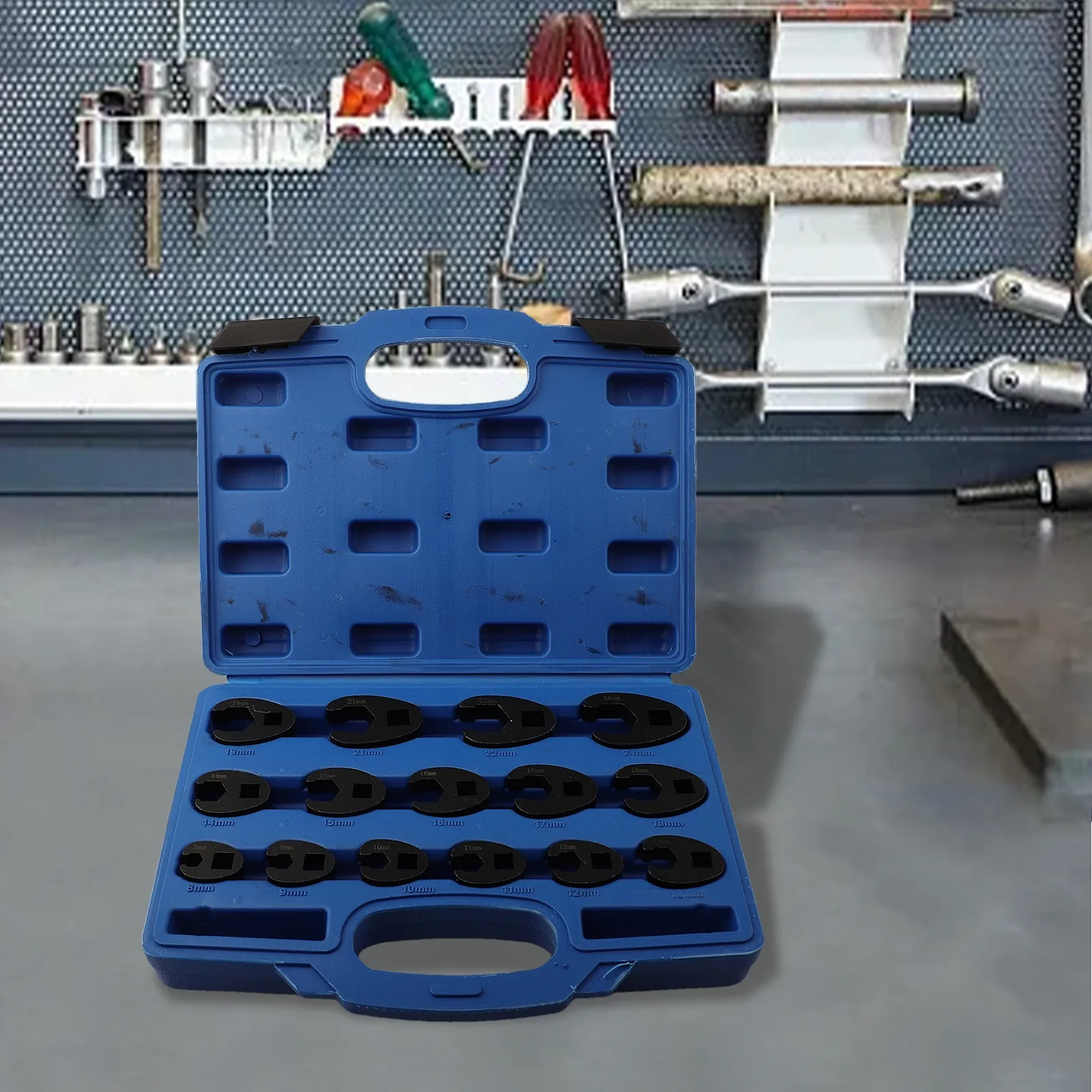 

Набор из 15 ключей типа «вороний клюв», совместимый с инструментами с приводом 3/8 дюйма и 1/2 дюйма, из хромированной стали для максимального крутящего момента и долговечности