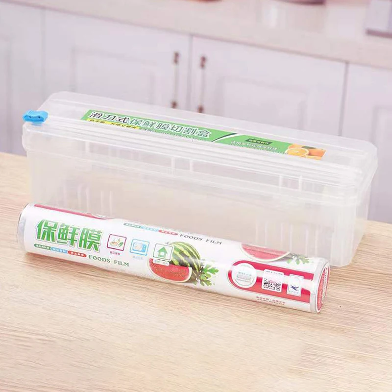 Plastikowe narzędzie do żywności wielokrotnego użytku z regulowanym obcinakiem do folii spożywczej, akcesoria kuchenne, zdrowe.