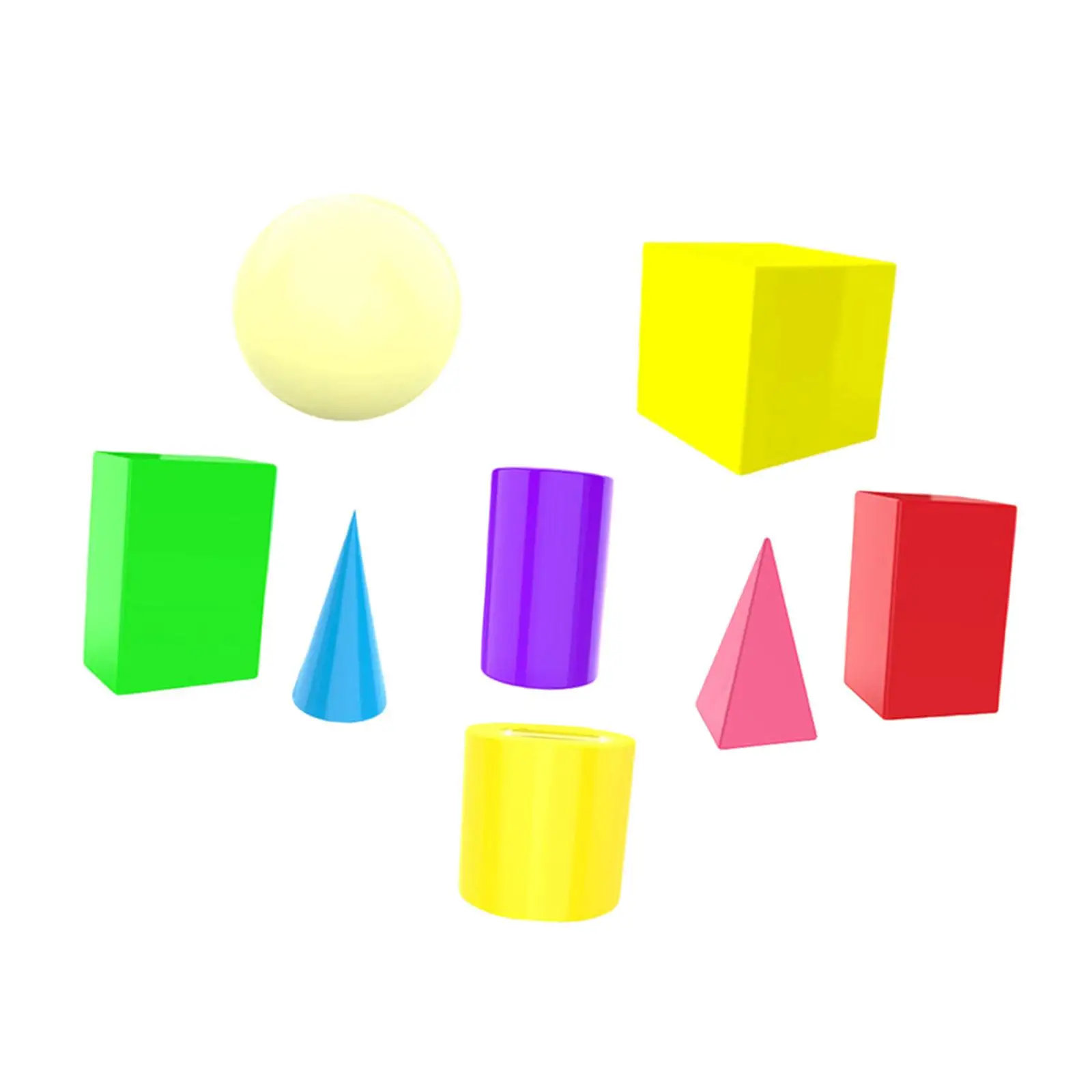 幾何学的立体図形-3d-形状-コーン-シリンダー-数学-ピラミッド-キューブ-ブロック-知育玩具-子供用幾何学的図形-男の子と女の子向け