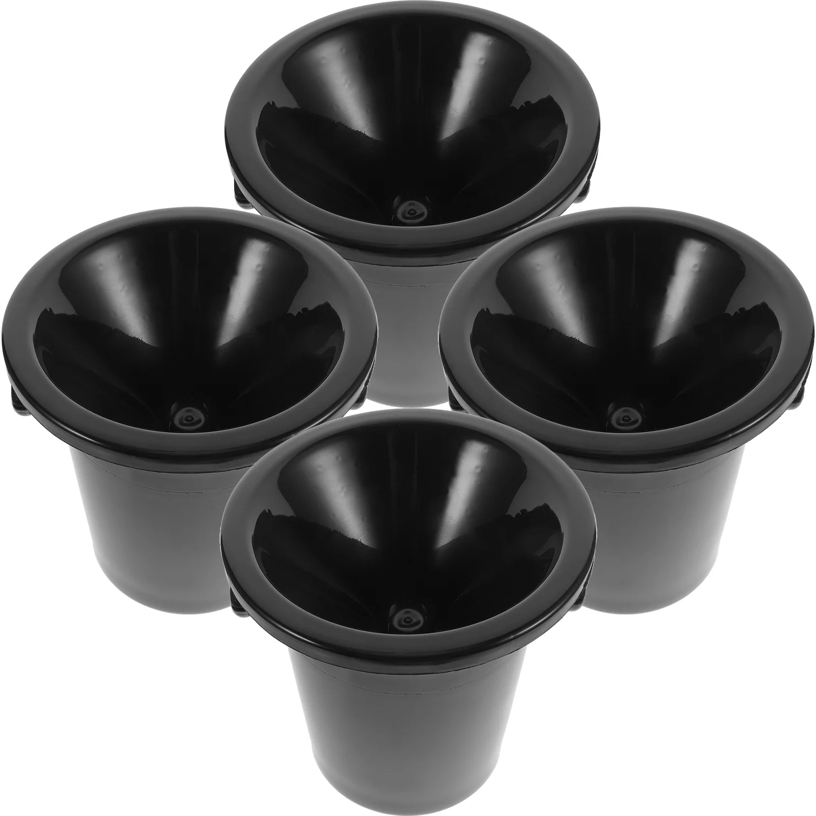 4 Pcs Spit Barrel Western Tasting Spittoons Spitting Barrels Plastic Ice Buckets Portable Bathtub Double Handles Dump