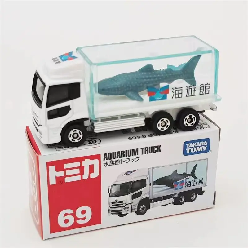

No.69 Nissan Diesel Aquarium Truck Model Kit Miniature Diecast Car Toys Hot Lorry Mould Pop Transporter