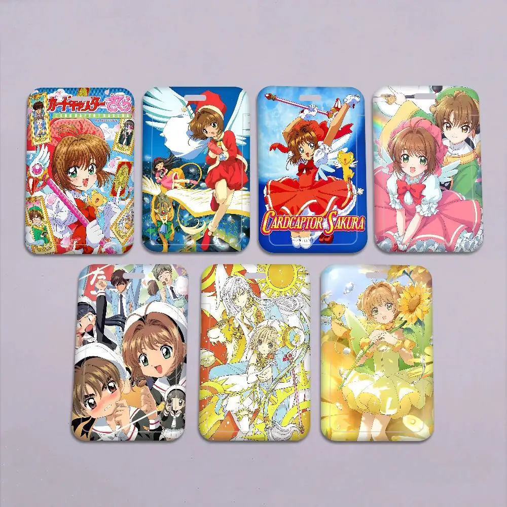 

Японские аниме-держатели для банковских и кредитных карт C-Cardcaptor Sakura с ремешком, чехол для удостоверения личности, аксессуары для медсестер