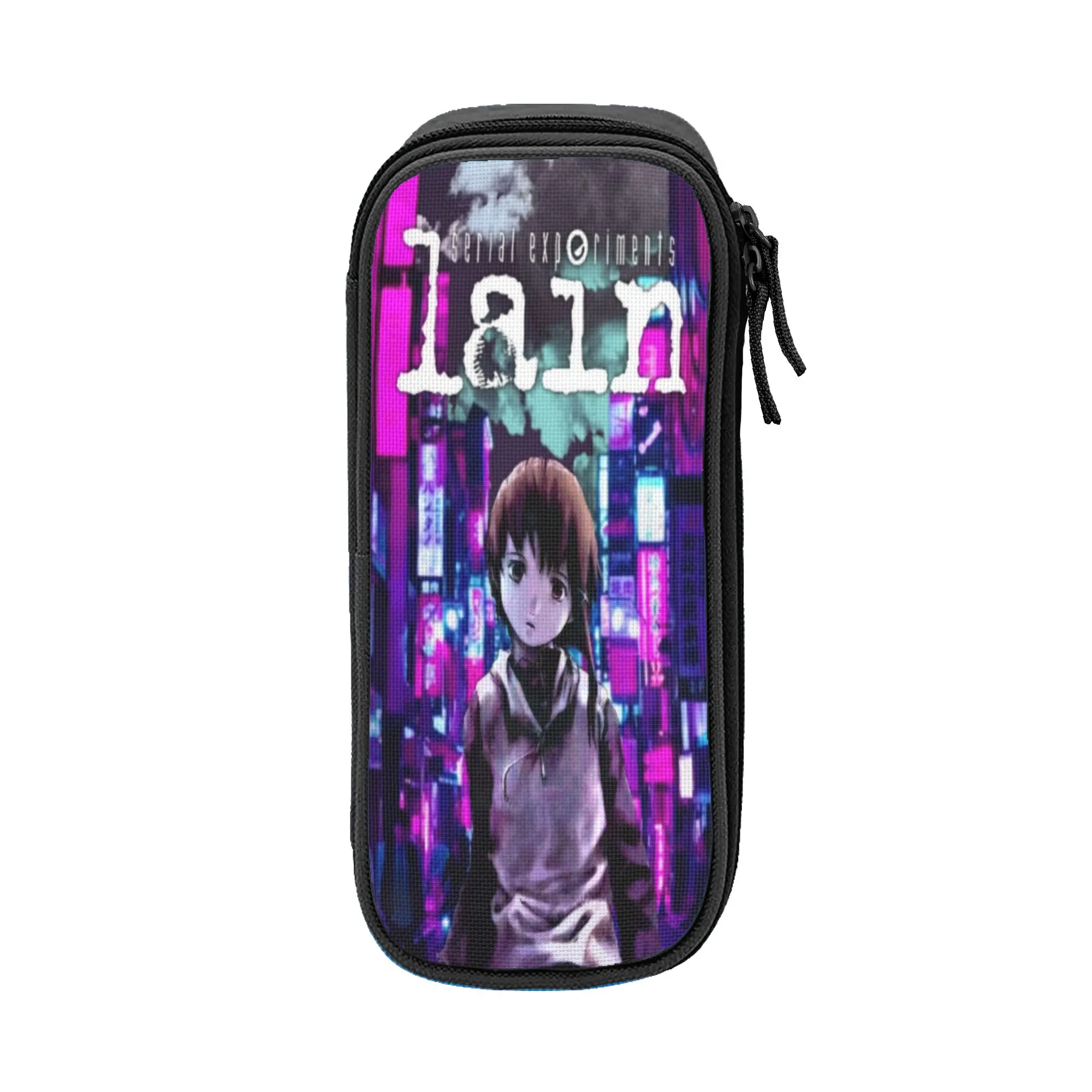 Large-capacity Pen Box Serial Experiments Lain Lwakura  Office Accessories  Double Layer Pencil Bag