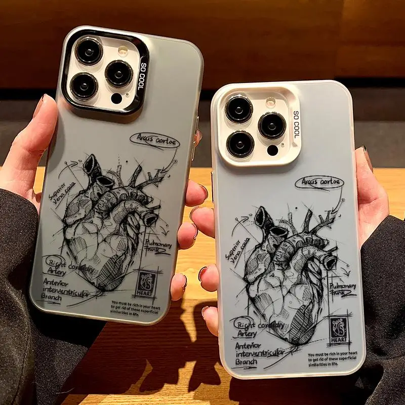 Creative Cardiovascular Model Heart Medical Phone Case For Samsung Galaxy S20 S21 S22 S23 S24 Plus Ultra S23FE Cover Funda