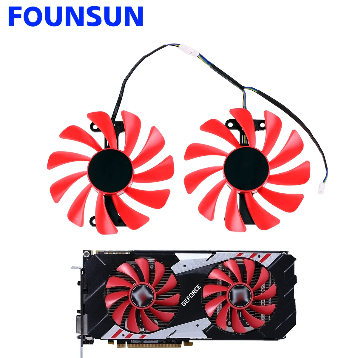 New 2Pcs 95MM 4P Cooling Fan For Gainward GTX 1080 1070ti 1070 Chasing Version 8G Graphics Card Cooler Fan