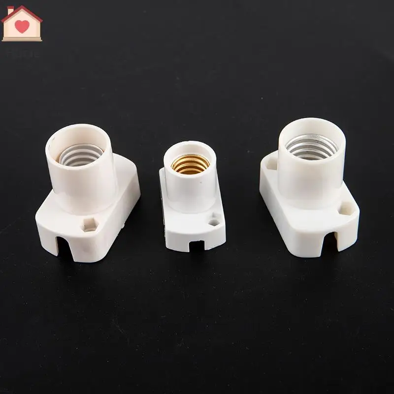 1Pc White Mini Screw Lamp Base E12 E14 E17 Supporto Lamp Holder Light Bulb Socket Holder Adapter Accessories