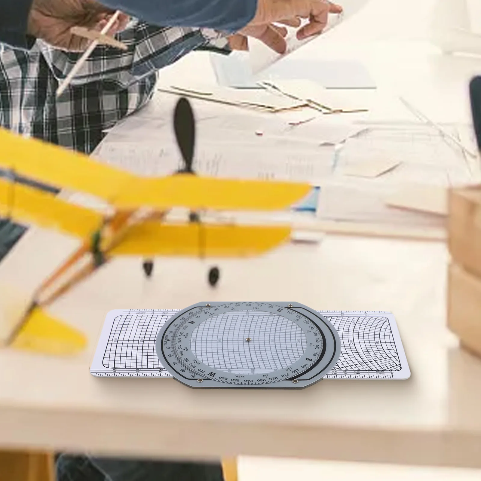 

Aviation Ruler Aviation Plotter Lightweight And Portable Accurate Angle And Distance Gauge 9.05X4.72X0.19 Inches