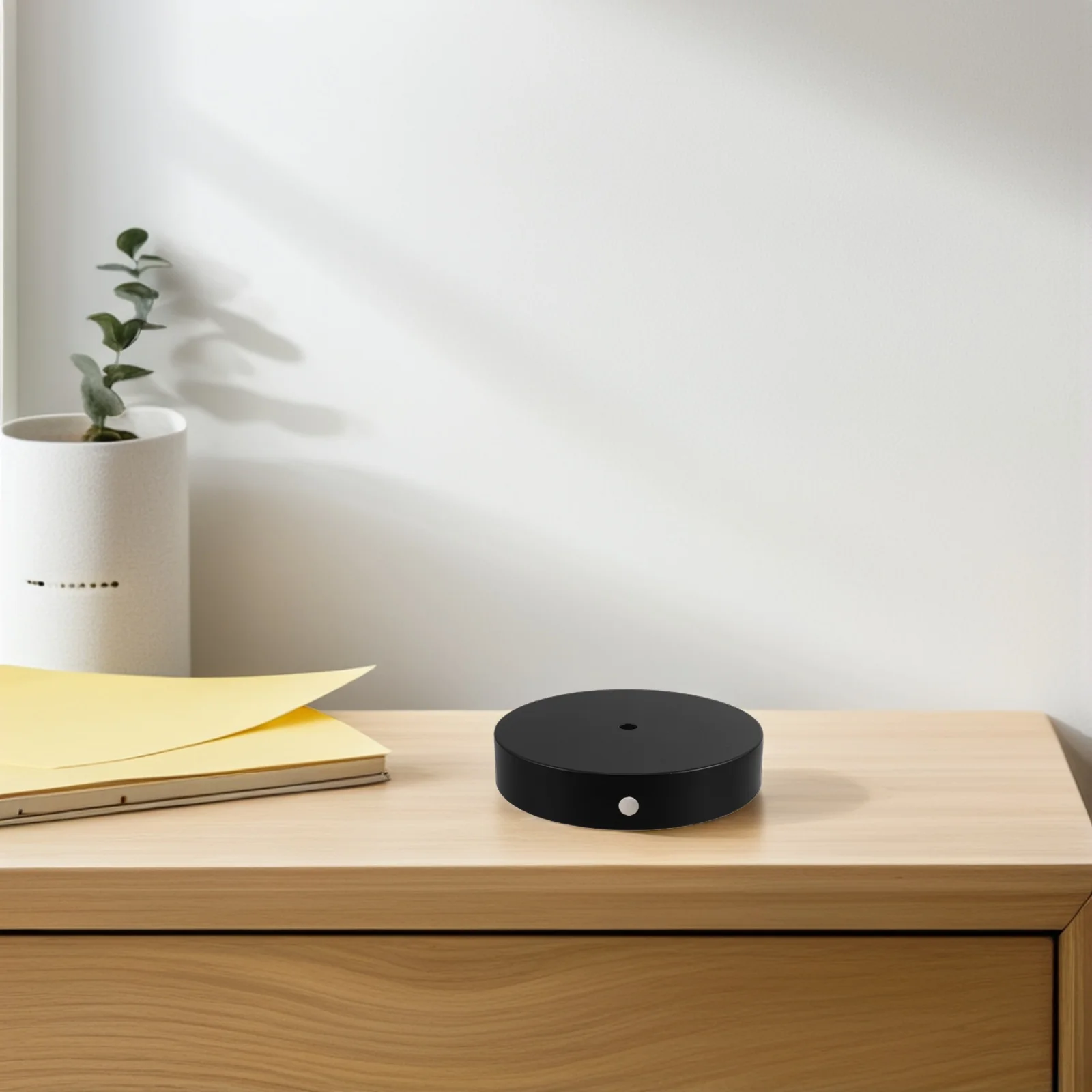 

2pcs Black Iron Lamp Base 150mm Stable Table Stand for LED Lights Adjustable Flat Bottom Desk Weighted Metal