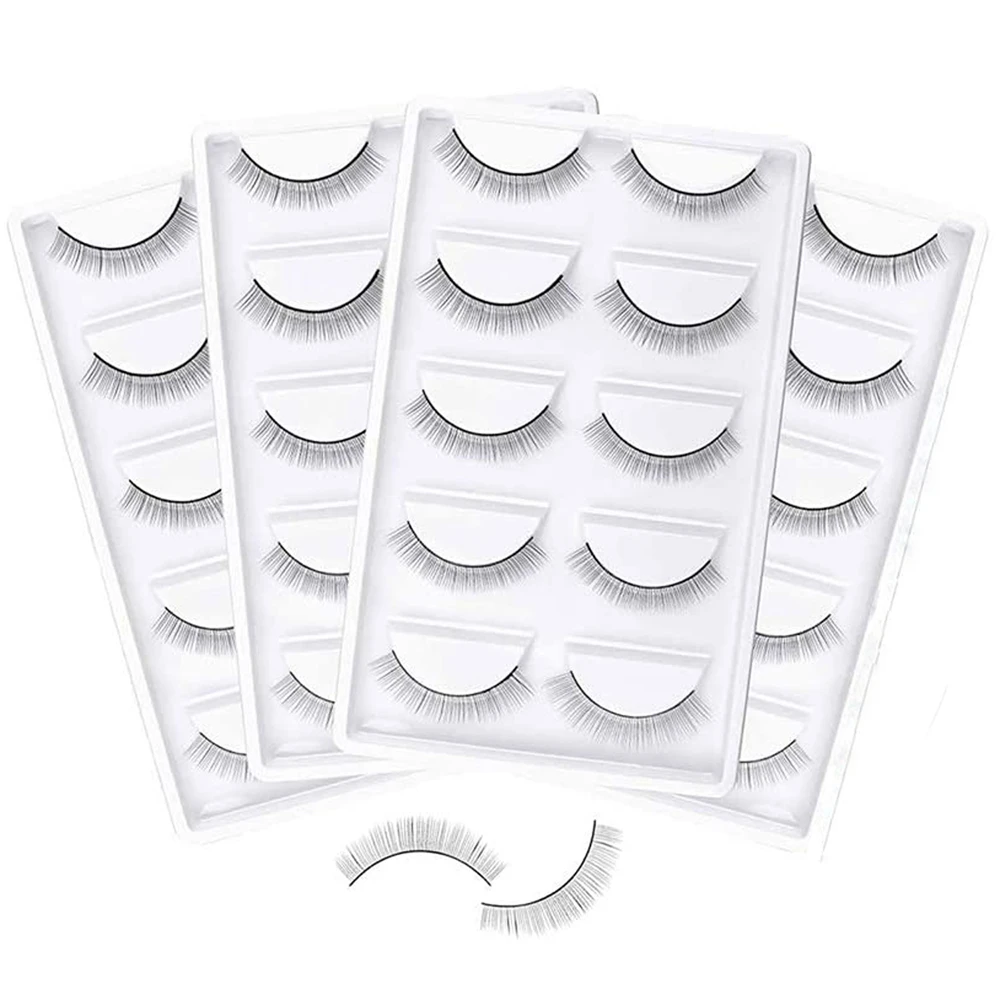 5/10 Pairs Artificial Fiber Eyelash Practice Grafting Beauty Training Supplies Anti-Real Eyelashes Protection for Beginners