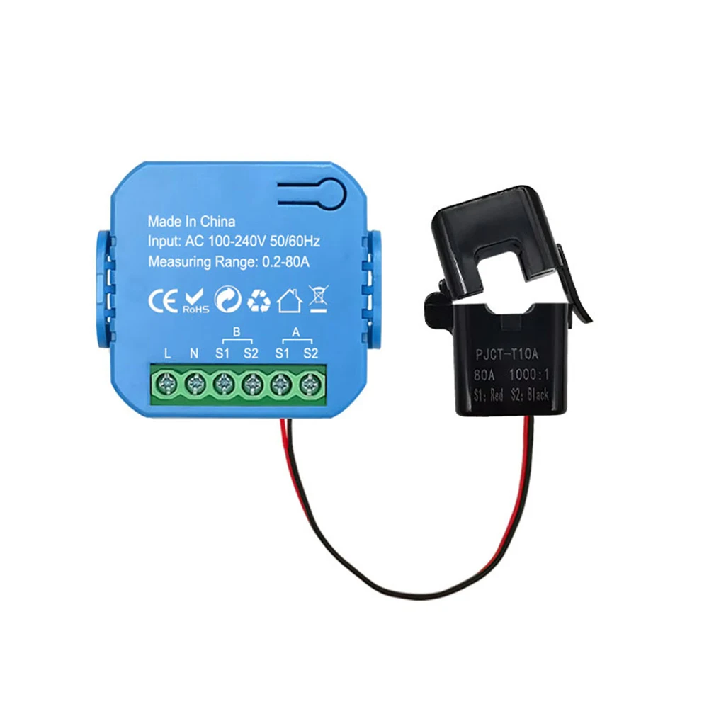 For Tuya Compatible For Smart Energy Meter 12 Channel with Voltage and Power Alarm Function with Clamp for Energy Management